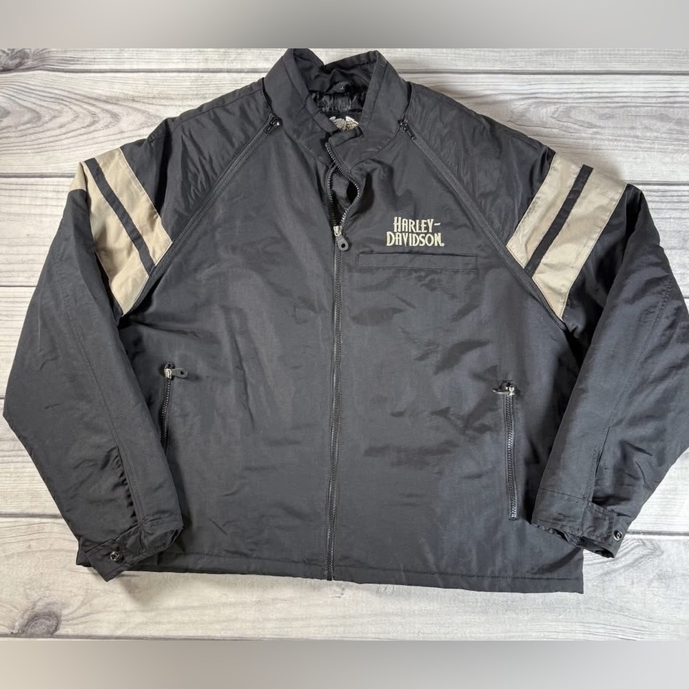 🏍️ Harley-Davidson® BAD MOON Convertible Nylon Lined Jacket to Vest Mens Medium